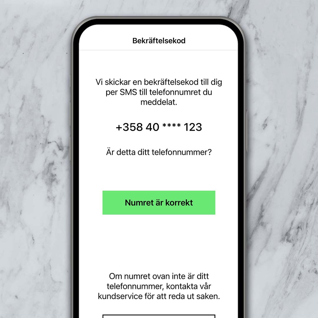 5. Beställ bekräftelsekod