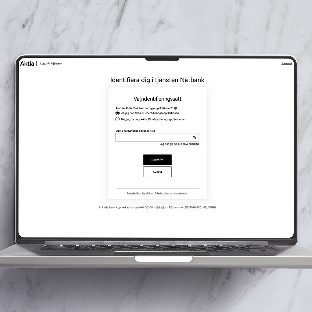 2. Identifiera dig i nätbanken eller annan digital tjänst