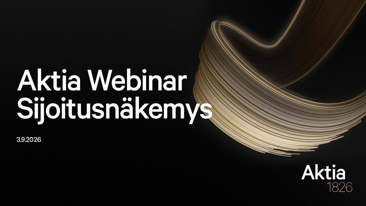 Webinaaritallenne: Sijoitusnäkemys 3.9.2026