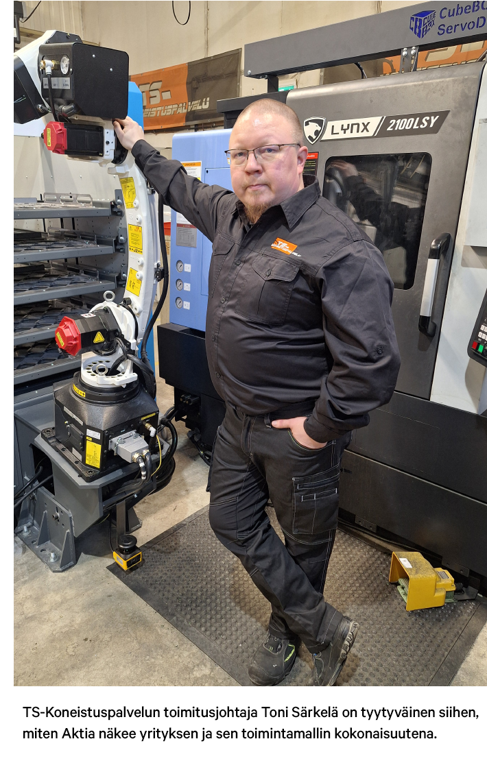 Toni Särkelä TS-Koneistuspalvelun toimitusjohtaja Toni Särkelä