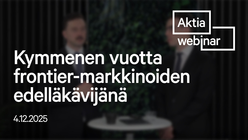 Inspelning av webinar: Tio år som föregångare på frontiermarknader - 4.12.2025 (på finska)