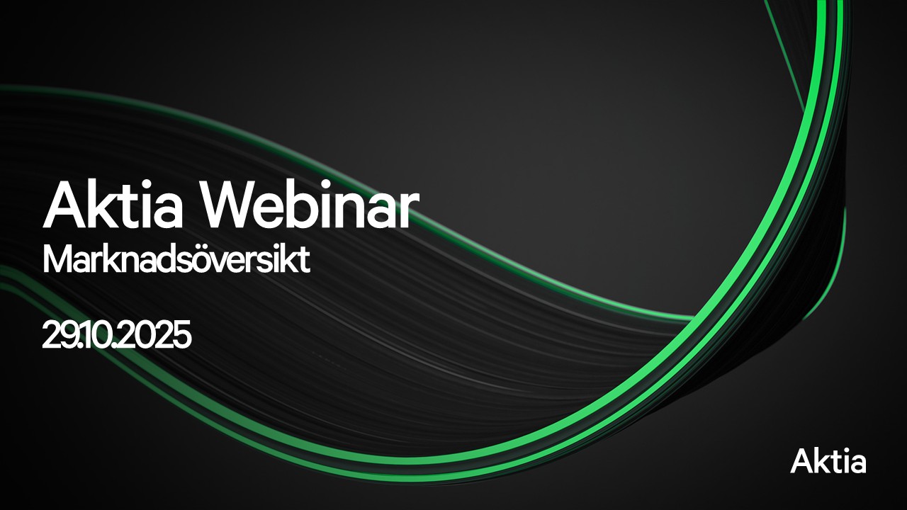 Inspelning av webinar: Marknadsöversikt - 29.10.2025
