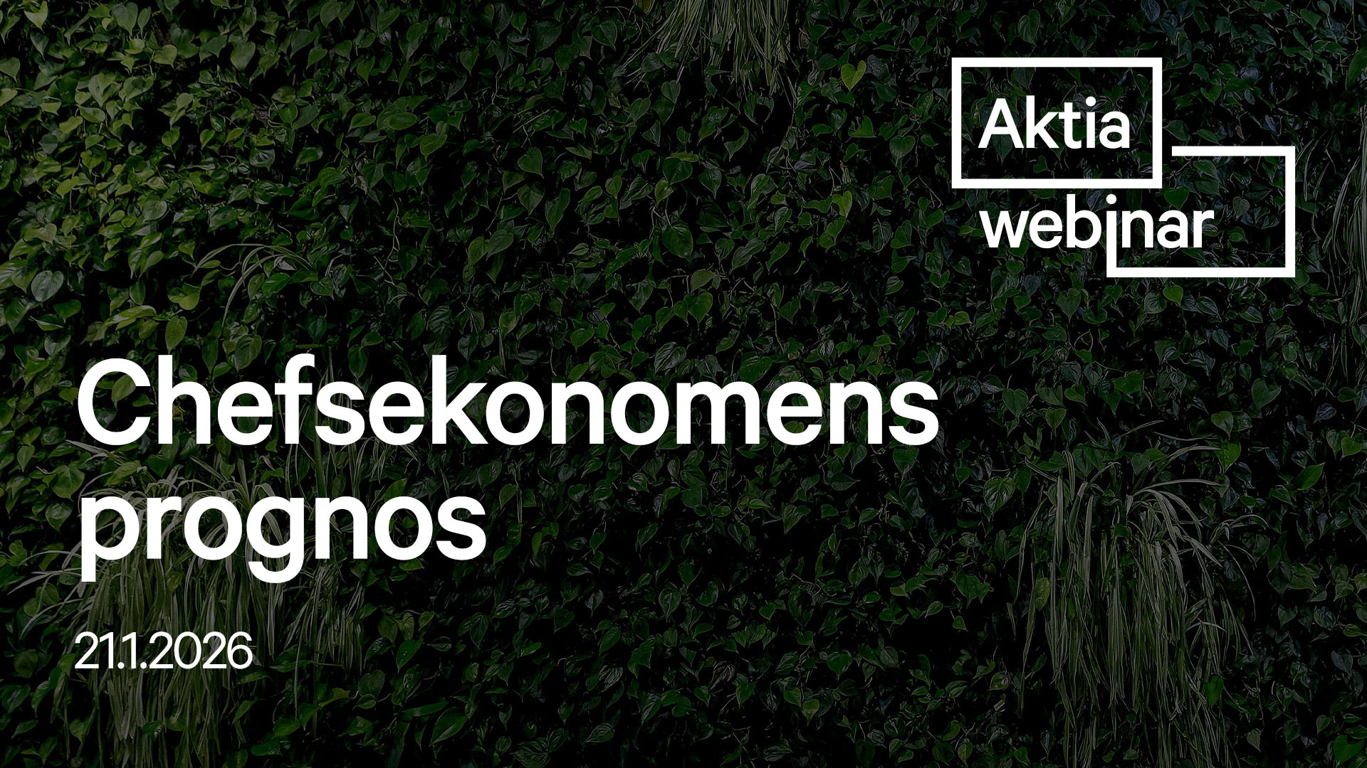 Inspelning av webinar: Chefsekonomens prognos - 21.1.2026