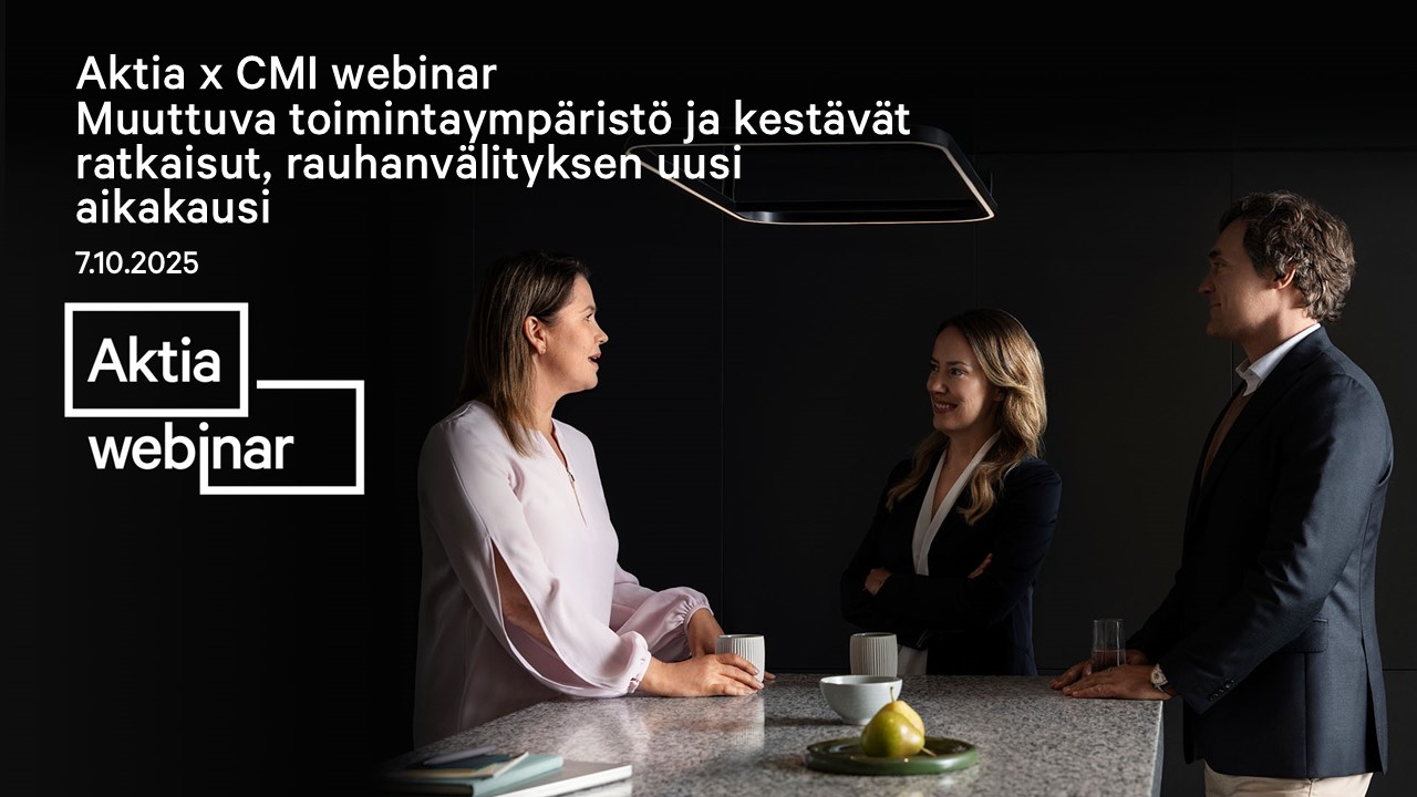 Inspelning av webinar: En föränderlig verksamhetsmiljö och hållbara lösningar, en ny tid av fredsmäkling – 7.10.2025 (på finska)