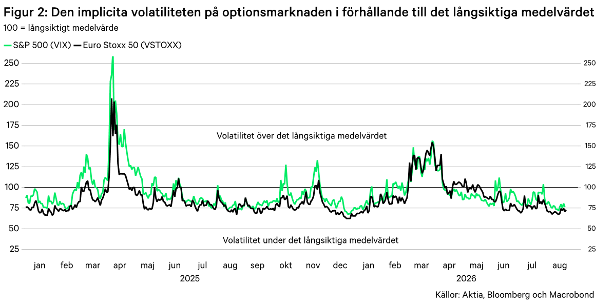 Optionsmarknaden Volatiliteten på optionsmarknaden