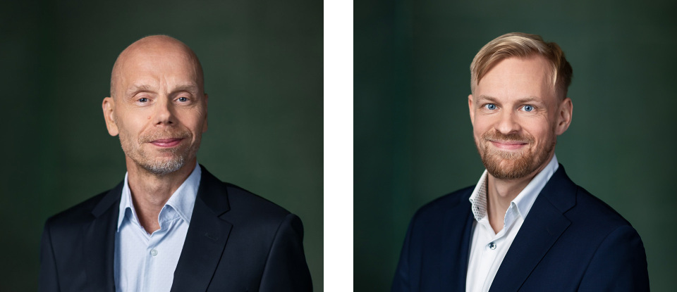 Salkunhoitajat Mikko Kuisma ja Kaj Paulamäki